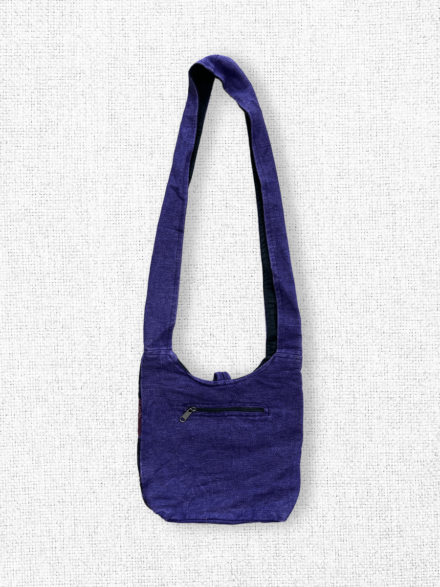 Indigo Bloom Patch Bag