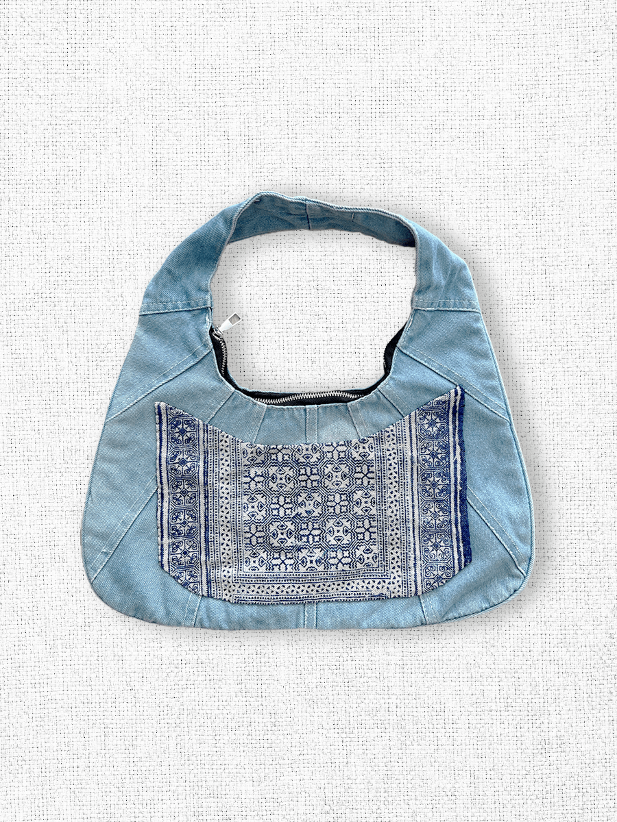 Indigo Bloom Shoulder Bag