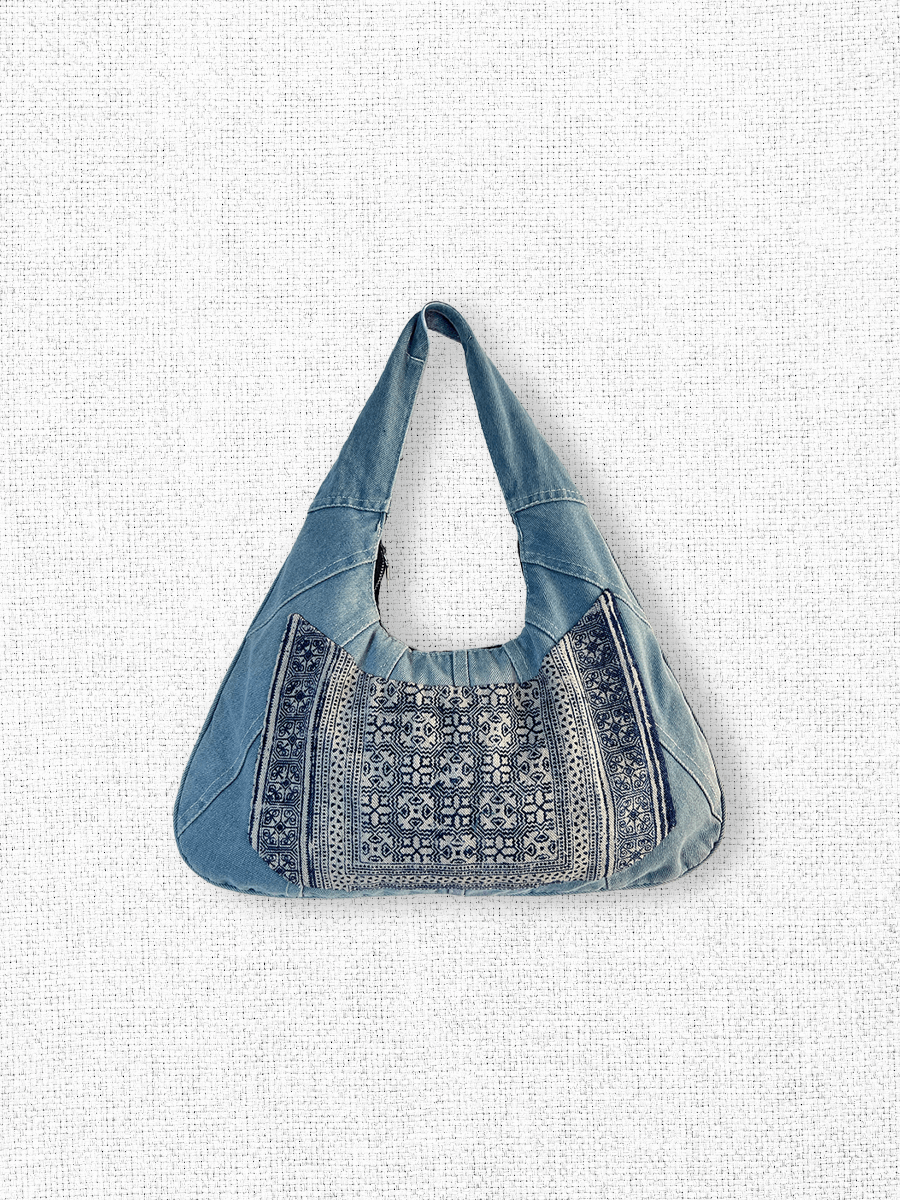 Indigo Bloom Shoulder Bag
