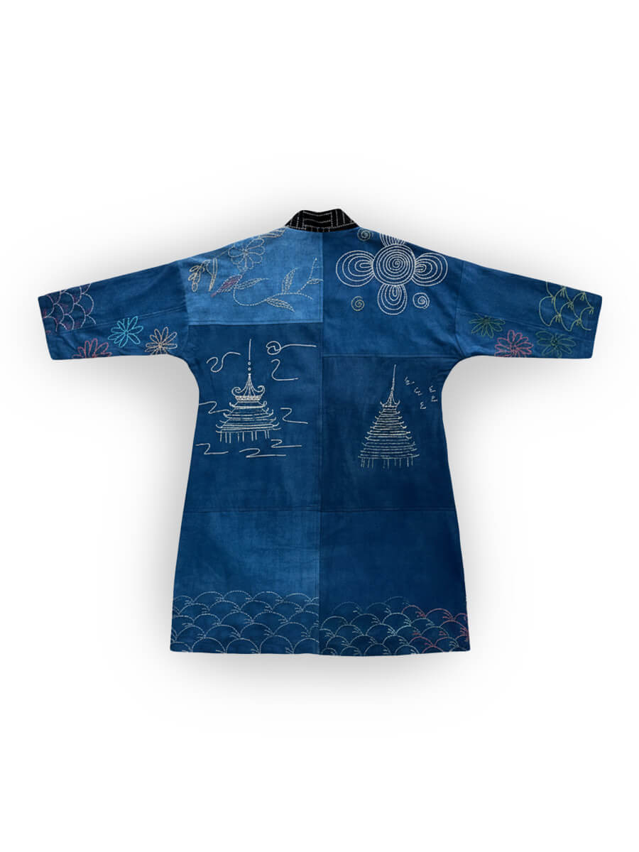 Dragon Pagoda Indigo Jacket