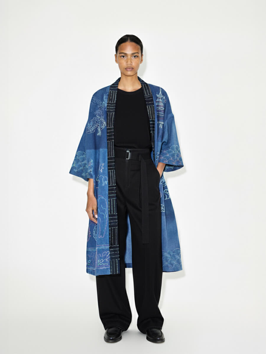 Dragon Pagoda Indigo Jacket